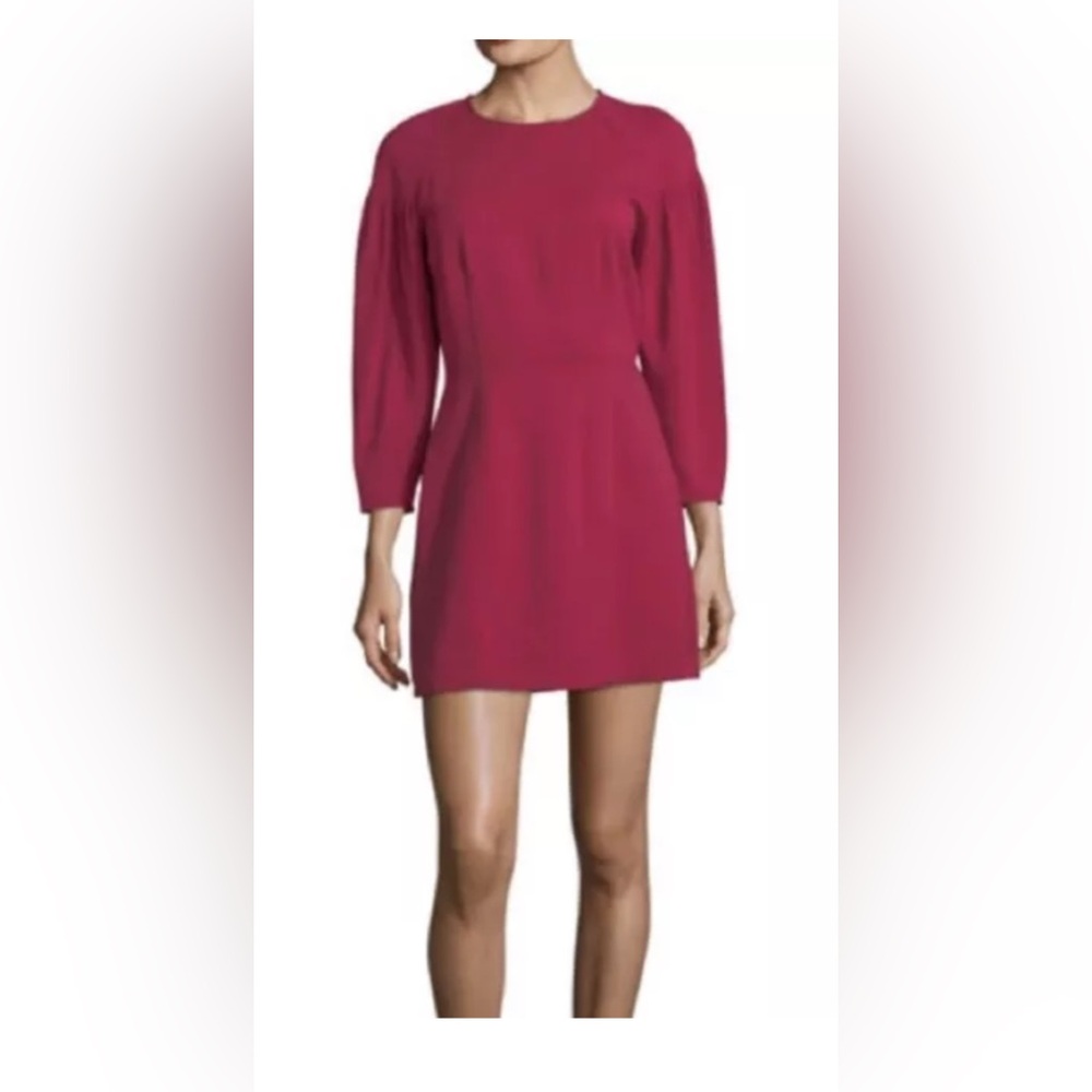 A.L.C. mini purple renton crepe crew neck dress sz 4